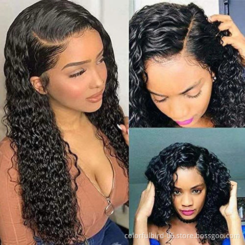 Brazilian hair Jerry curly raw virgin cuticle aligned human hair wigs 5x5 HD lace closure wigs human hair curly